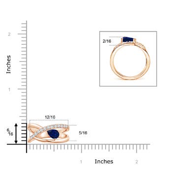 AA - Blue Sapphire / 1.4 CT / 14 KT Rose Gold