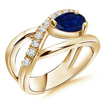 AA - Blue Sapphire / 1.4 CT / 14 KT Yellow Gold