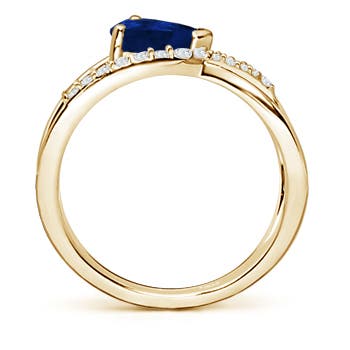 AA - Blue Sapphire / 1.4 CT / 14 KT Yellow Gold