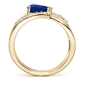 AAA - Blue Sapphire / 1.4 CT / 14 KT Yellow Gold