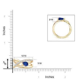 AAA - Blue Sapphire / 1.4 CT / 14 KT Yellow Gold