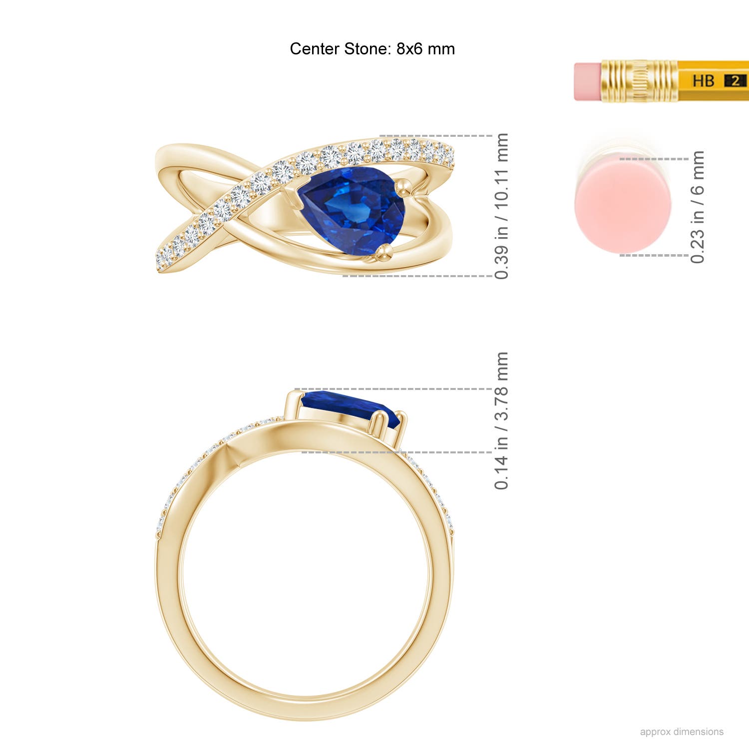 AAA - Blue Sapphire / 1.4 CT / 14 KT Yellow Gold