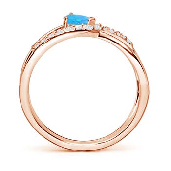 AA - Swiss Blue Topaz / 0.43 CT / 14 KT Rose Gold