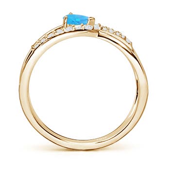 AA - Swiss Blue Topaz / 0.43 CT / 14 KT Yellow Gold