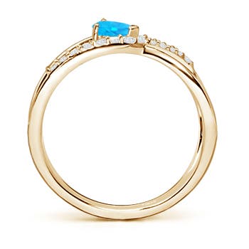 AAA - Swiss Blue Topaz / 0.43 CT / 14 KT Yellow Gold