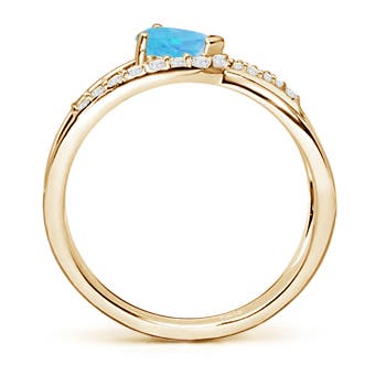 A - Swiss Blue Topaz / 0.7 CT / 14 KT Yellow Gold