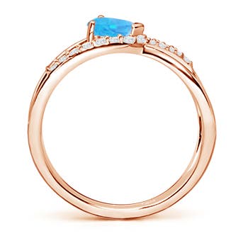 AA - Swiss Blue Topaz / 0.7 CT / 14 KT Rose Gold