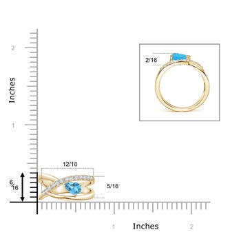 AA - Swiss Blue Topaz / 1.02 CT / 14 KT Yellow Gold