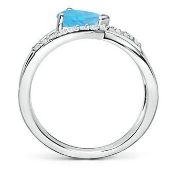 A - Swiss Blue Topaz / 1.8 CT / 14 KT White Gold