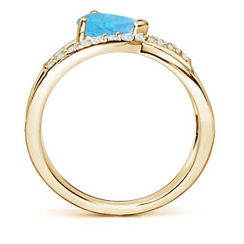 A - Swiss Blue Topaz / 1.8 CT / 14 KT Yellow Gold