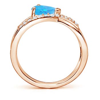 AA - Swiss Blue Topaz / 1.8 CT / 14 KT Rose Gold