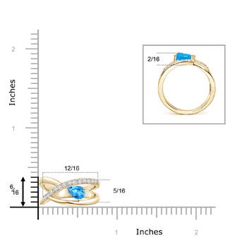 AAAA - Swiss Blue Topaz / 1.8 CT / 14 KT Yellow Gold