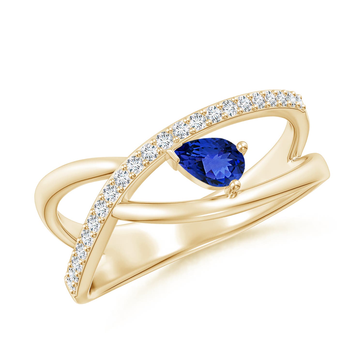 AAA - Tanzanite / 0.38 CT / 14 KT Yellow Gold