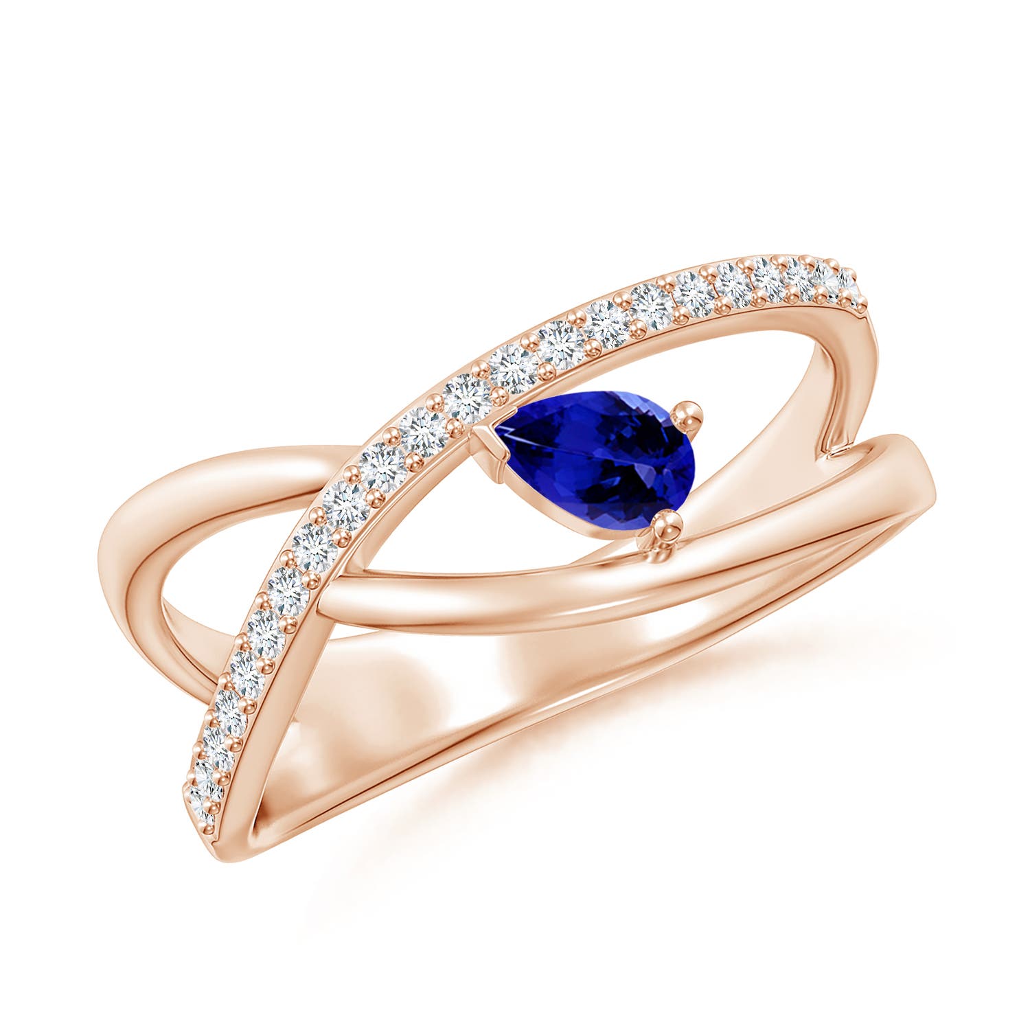 AAAA - Tanzanite / 0.38 CT / 14 KT Rose Gold