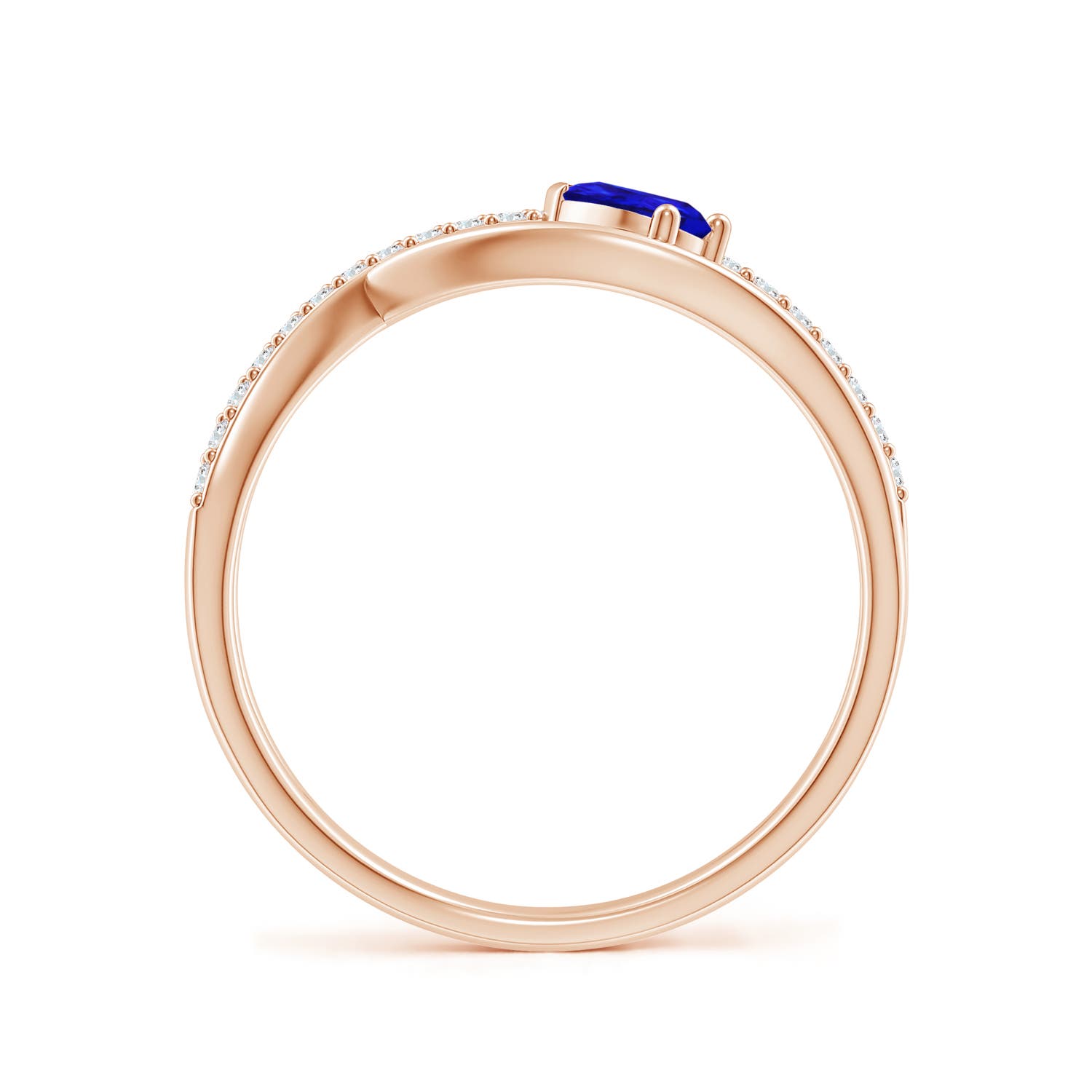 AAAA - Tanzanite / 0.38 CT / 14 KT Rose Gold