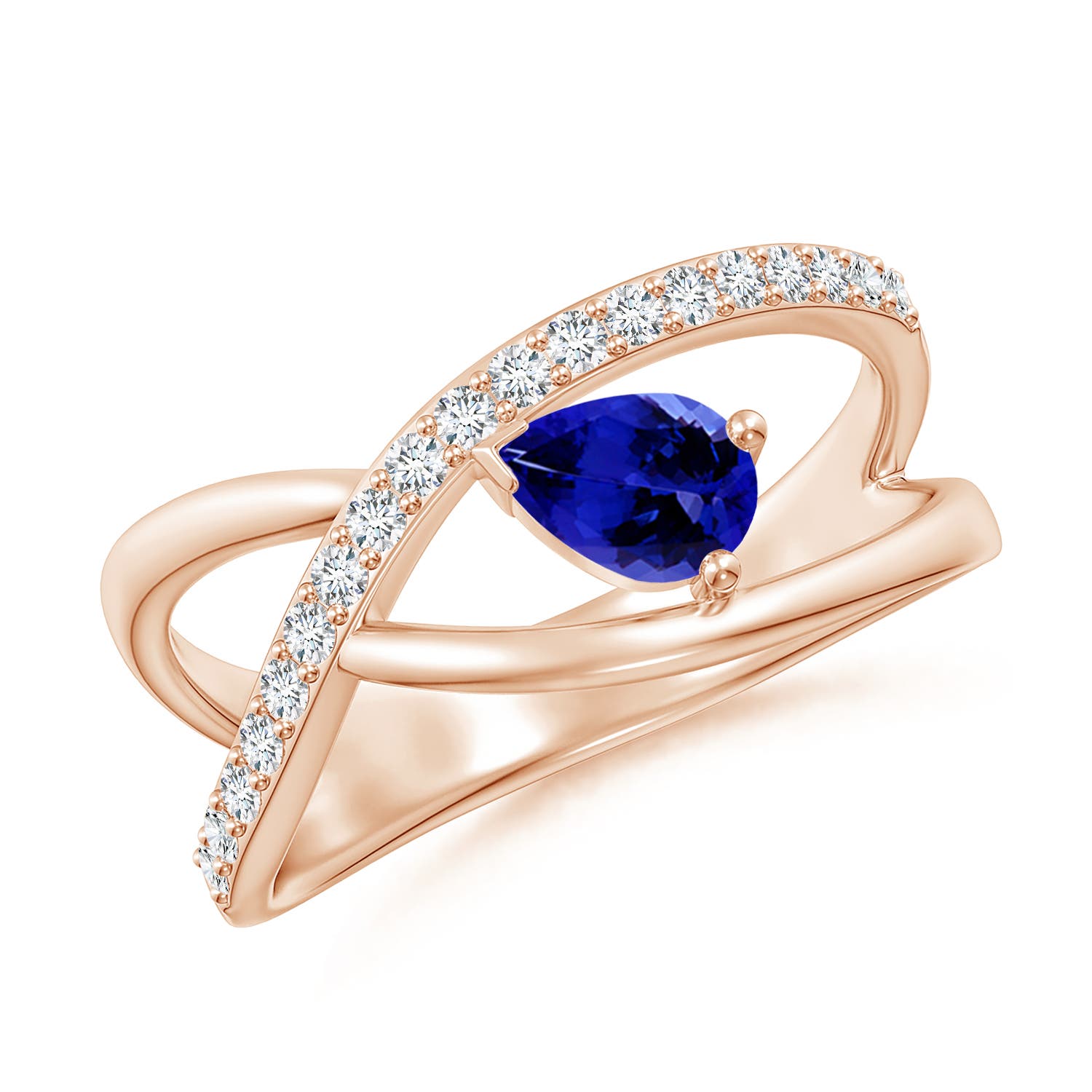 AAAA - Tanzanite / 0.57 CT / 14 KT Rose Gold