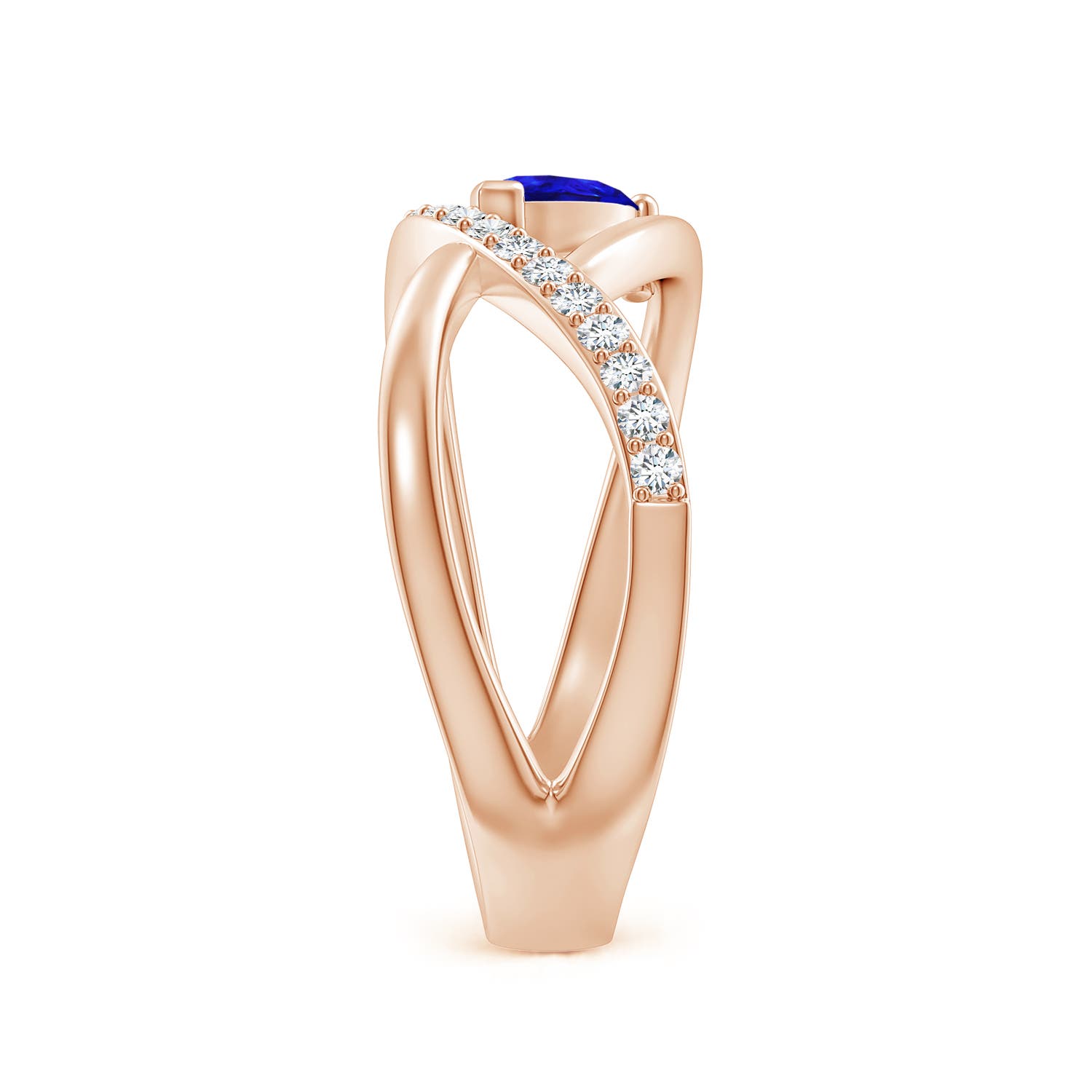 AAAA - Tanzanite / 0.57 CT / 14 KT Rose Gold