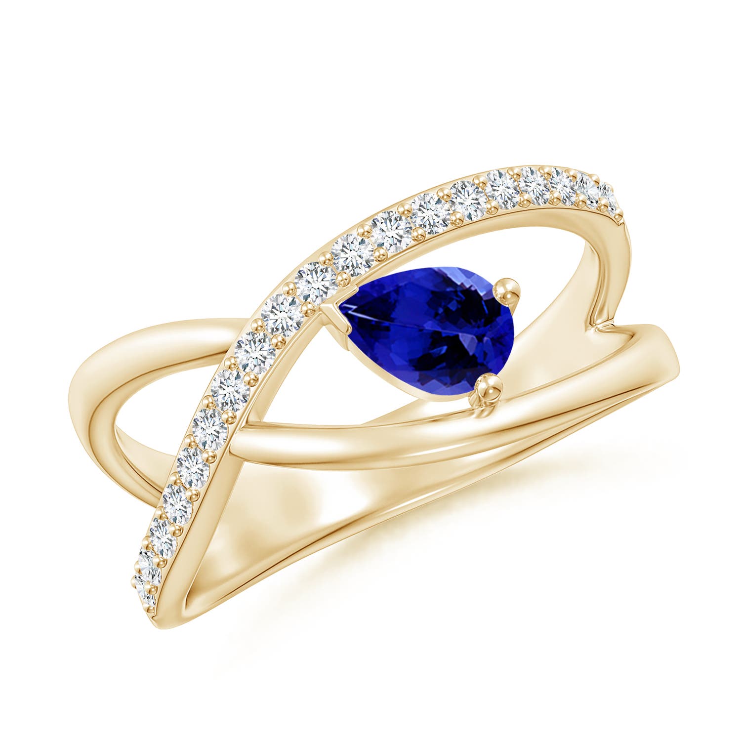 AAAA - Tanzanite / 0.57 CT / 14 KT Yellow Gold