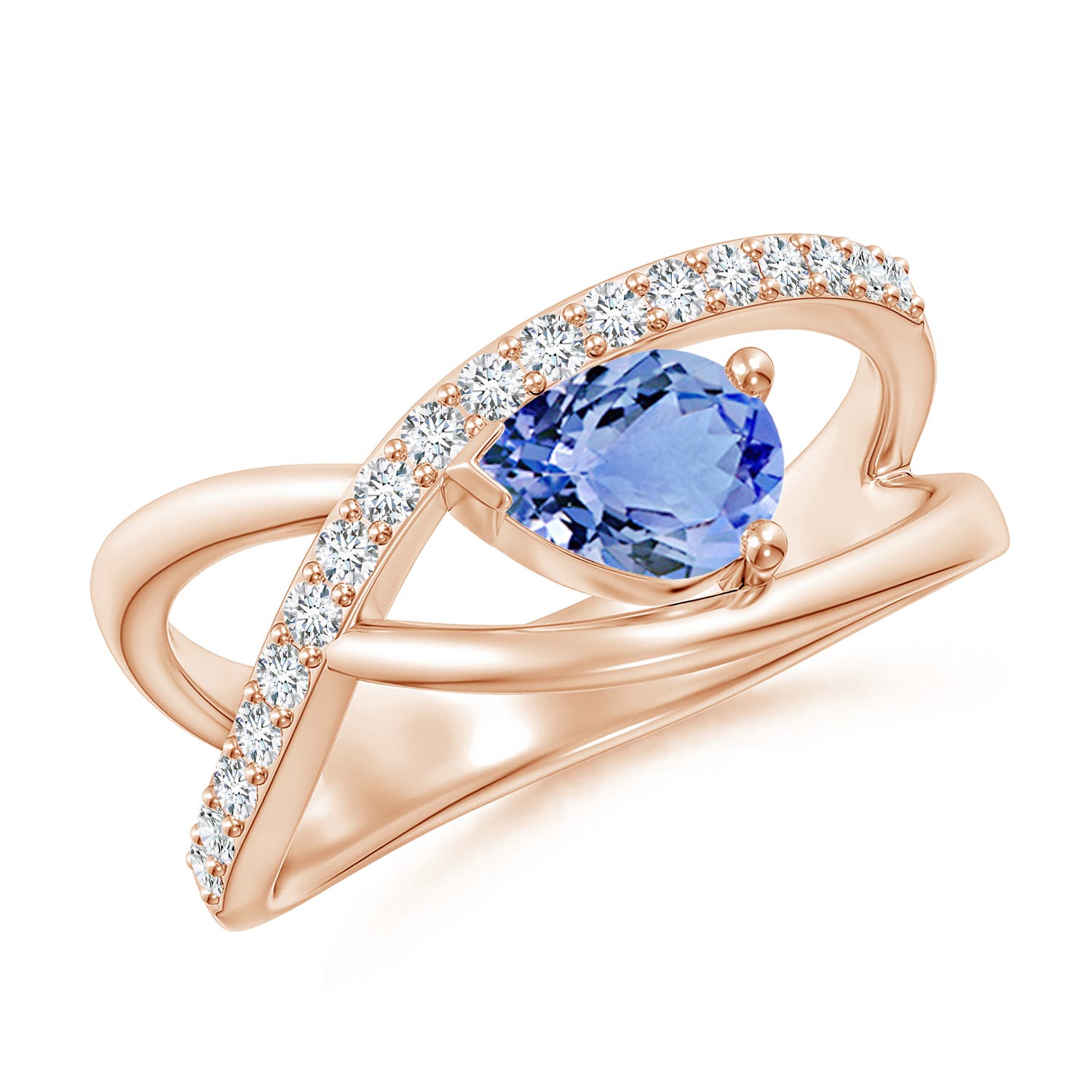 A - Tanzanite / 0.87 CT / 14 KT Rose Gold