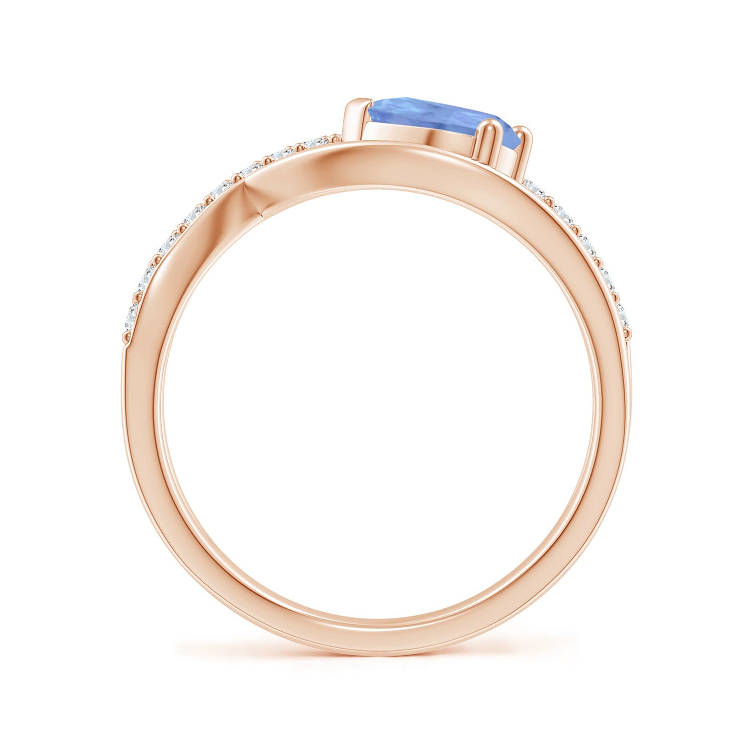 A - Tanzanite / 0.87 CT / 14 KT Rose Gold