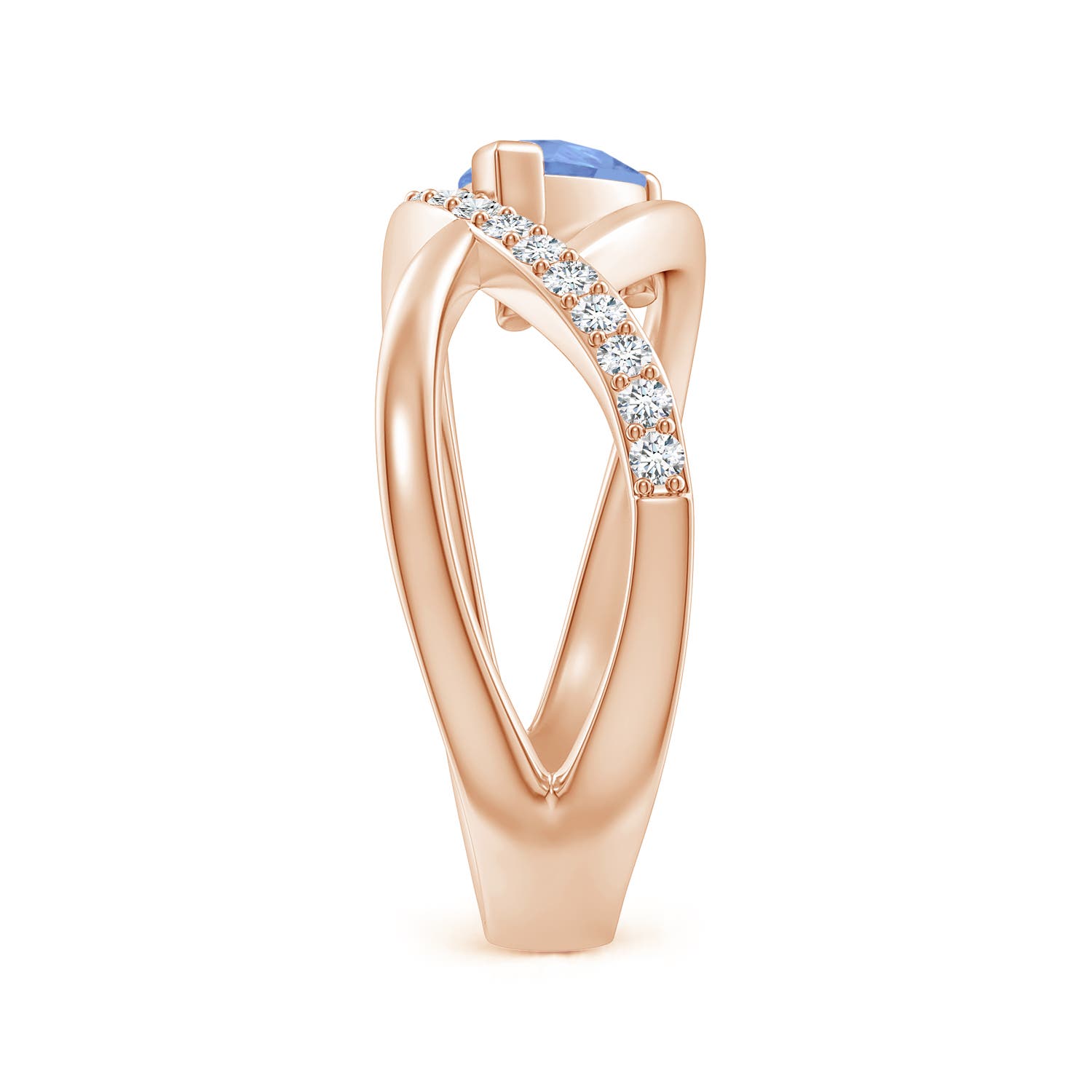 A - Tanzanite / 0.87 CT / 14 KT Rose Gold