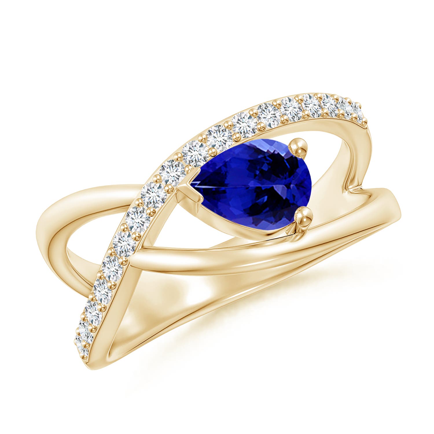 AAAA - Tanzanite / 0.87 CT / 14 KT Yellow Gold