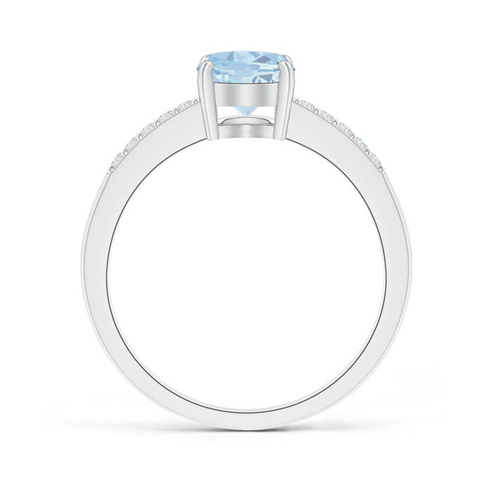 A - Aquamarine / 1.1 CT / 14 KT White Gold