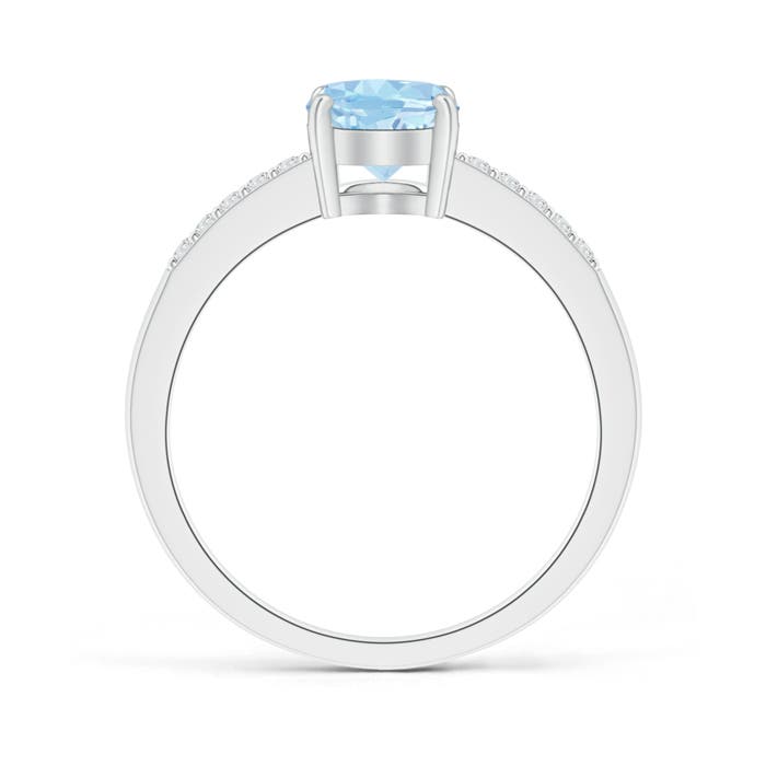 AAA - Aquamarine / 1.1 CT / 14 KT White Gold