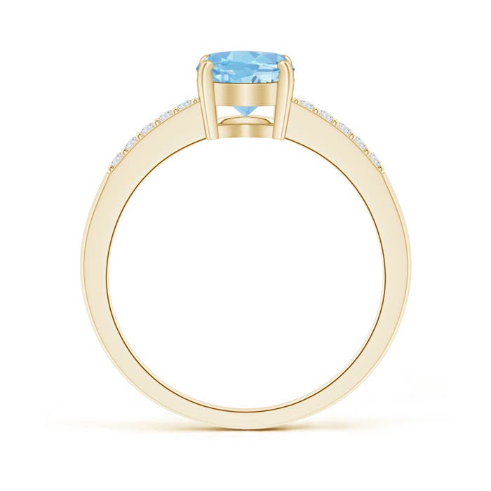 AAAA - Aquamarine / 1.1 CT / 14 KT Yellow Gold