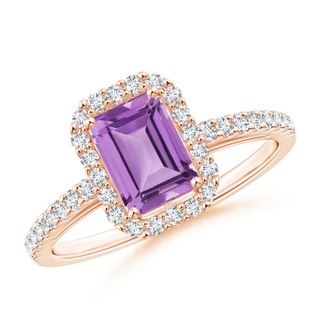 Emerald Cut A Amethyst