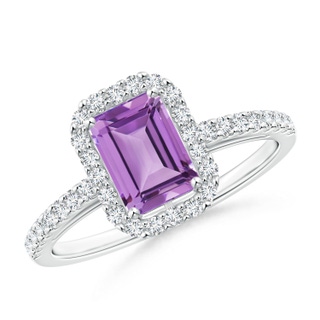 Emerald Cut A Amethyst