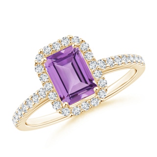 Emerald Cut A Amethyst