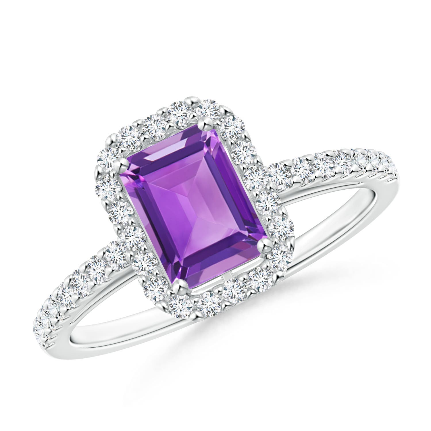 AA - Amethyst / 1.23 CT / 14 KT White Gold