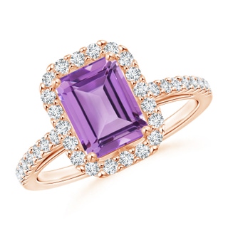 Emerald Cut A Amethyst