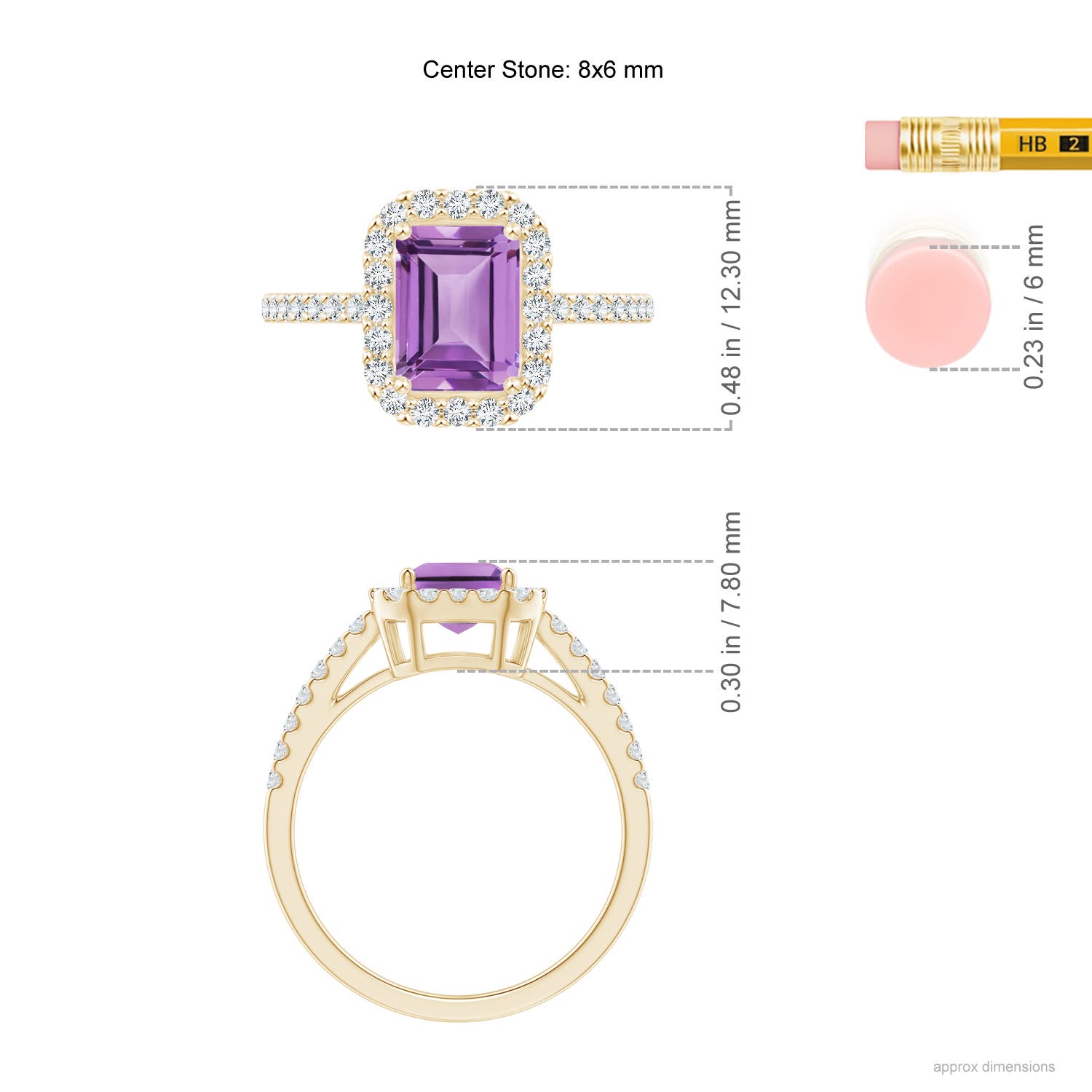 A - Amethyst / 1.91 CT / 14 KT Yellow Gold