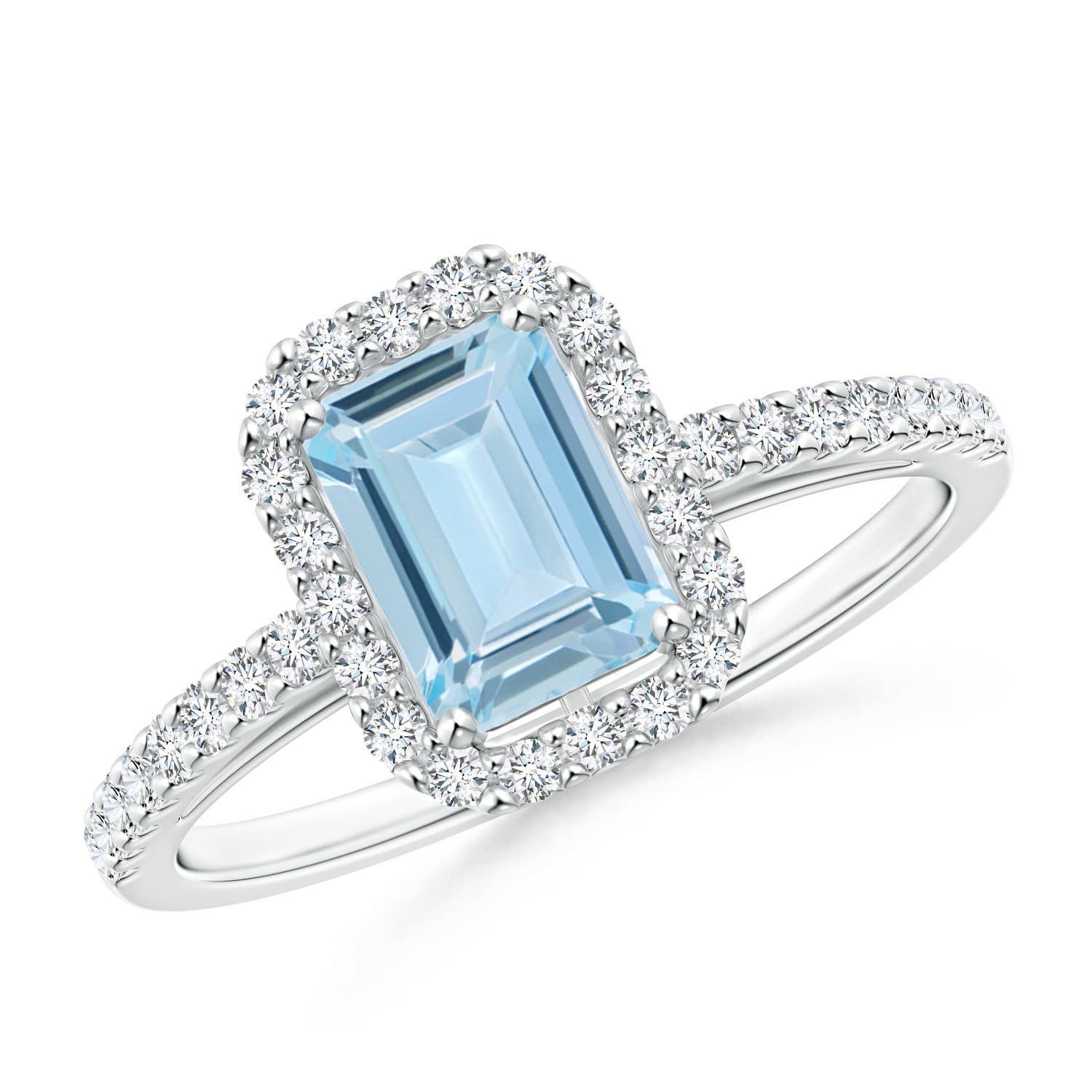 AA - Aquamarine / 1.13 CT / 14 KT White Gold