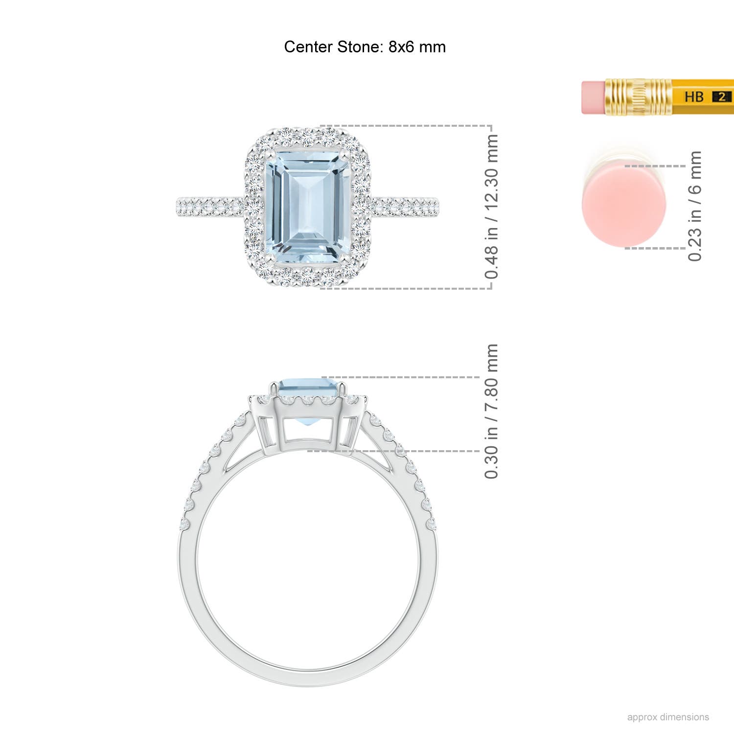 A - Aquamarine / 1.76 CT / 14 KT White Gold