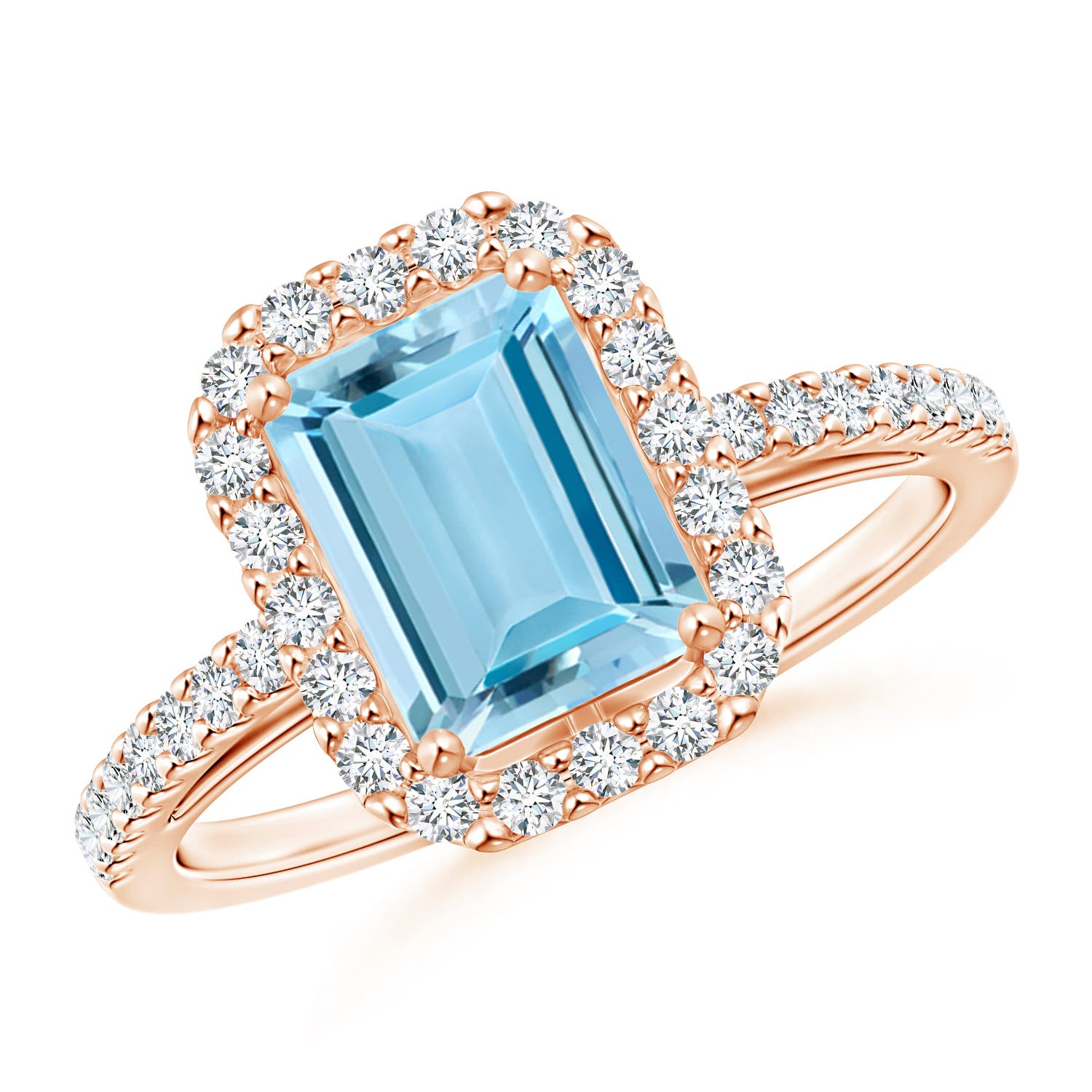 AAAA - Aquamarine / 1.76 CT / 14 KT Rose Gold