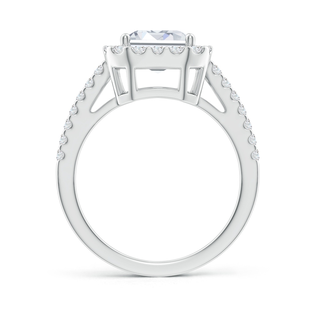10x7.5mm GVS2 Emerald-Cut Diamond Halo Ring in P950 Platinum - side 199