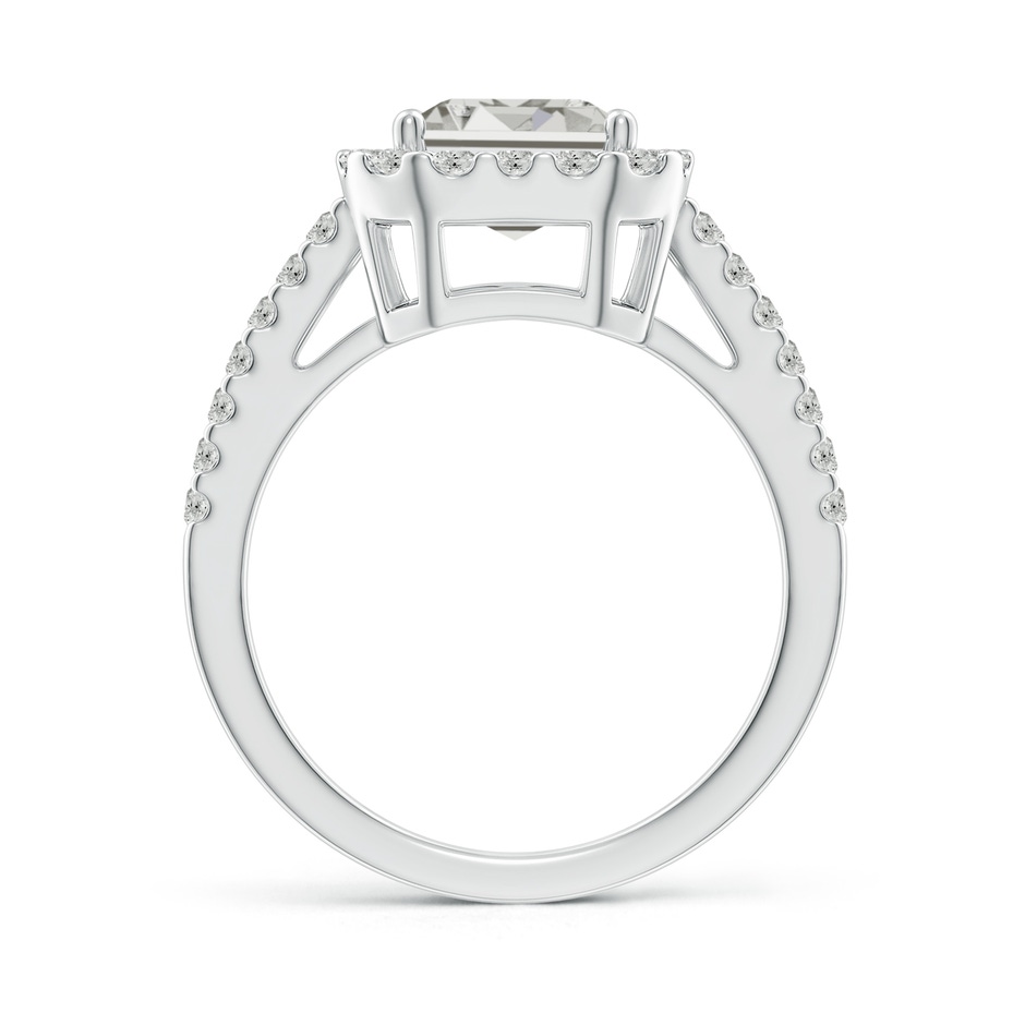 10x7.5mm KI3 Emerald-Cut Diamond Halo Ring in P950 Platinum side 199