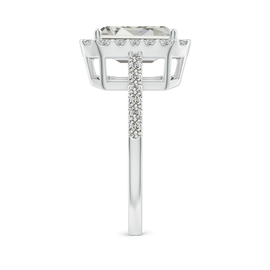 10x7.5mm KI3 Emerald-Cut Diamond Halo Ring in P950 Platinum side 299