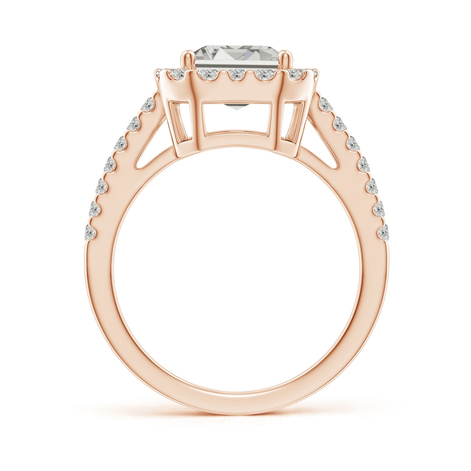 10x7.5mm KI3 Emerald-Cut Diamond Halo Ring in Rose Gold side 199