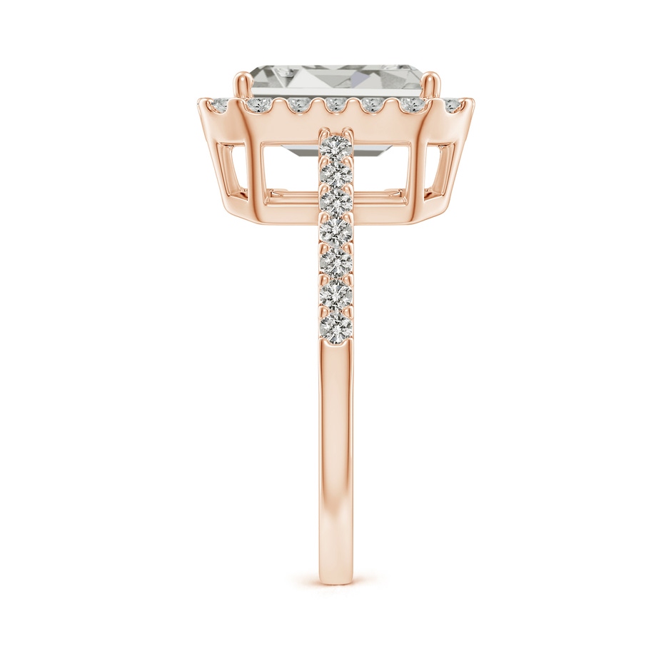 10x7.5mm KI3 Emerald-Cut Diamond Halo Ring in Rose Gold side 299