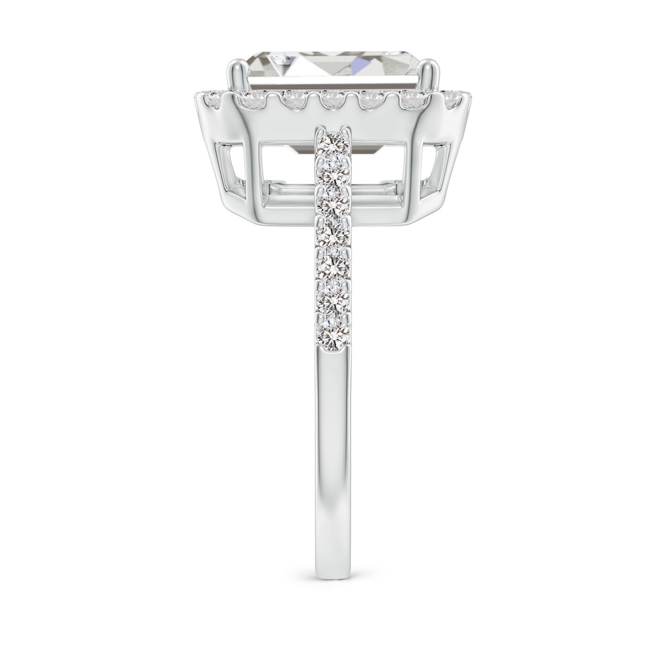 10x8.5mm IJI1I2 Emerald-Cut Diamond Halo Ring in P950 Platinum side 299