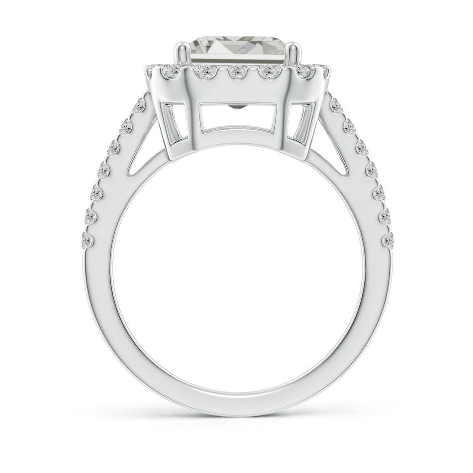 10x8.5mm KI3 Emerald-Cut Diamond Halo Ring in P950 Platinum side 199