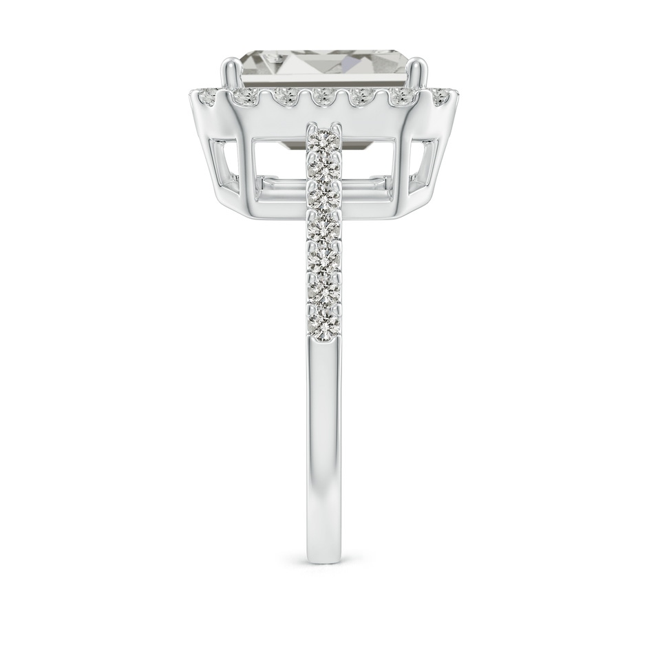 10x8.5mm KI3 Emerald-Cut Diamond Halo Ring in P950 Platinum side 299