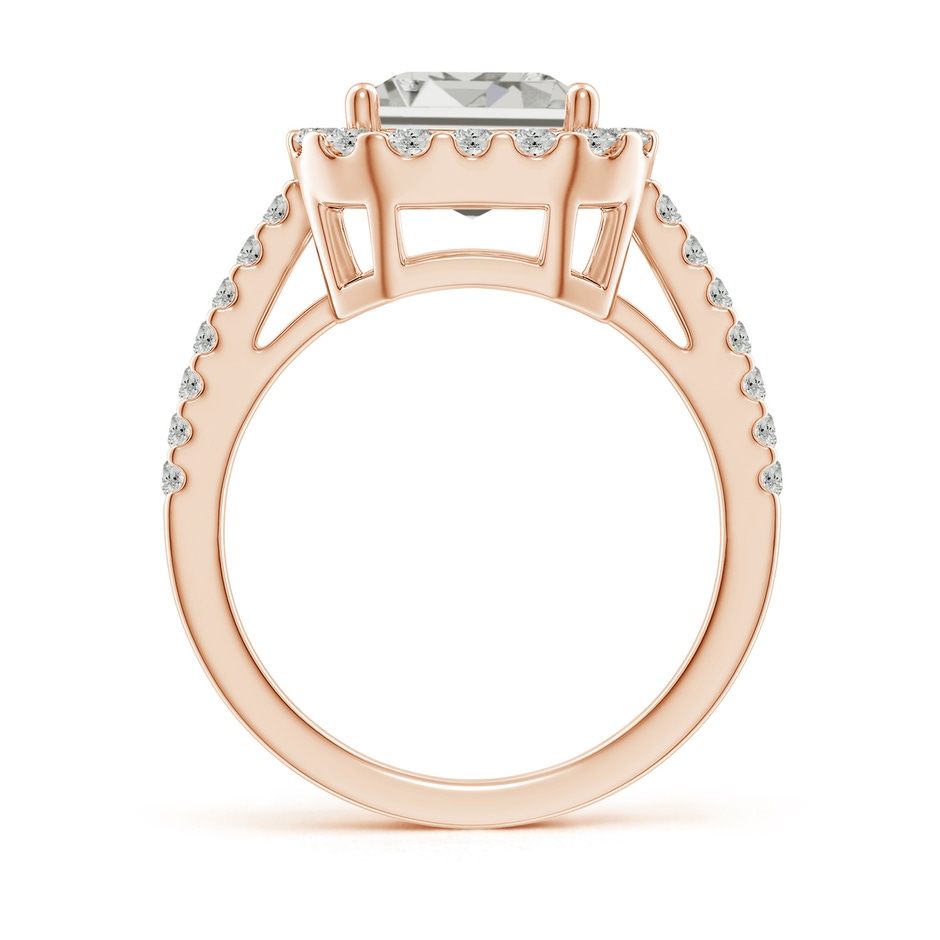 10x8.5mm KI3 Emerald-Cut Diamond Halo Ring in Rose Gold side 199