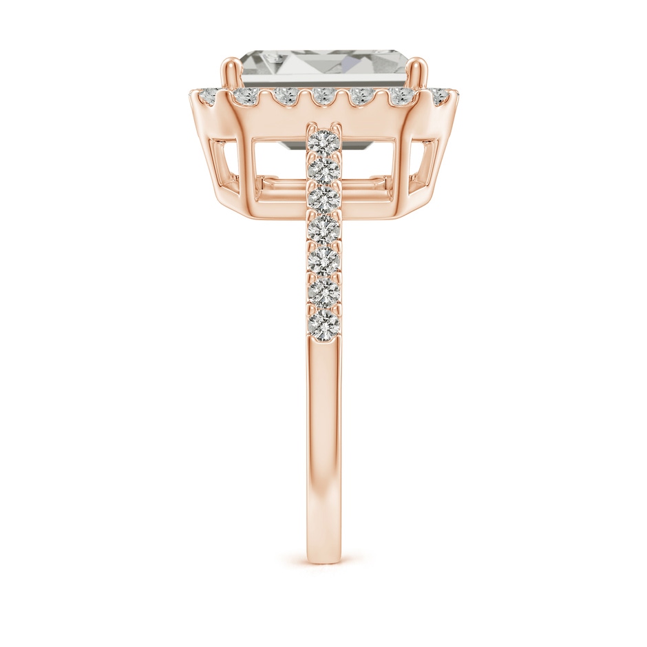 10x8.5mm KI3 Emerald-Cut Diamond Halo Ring in Rose Gold side 299