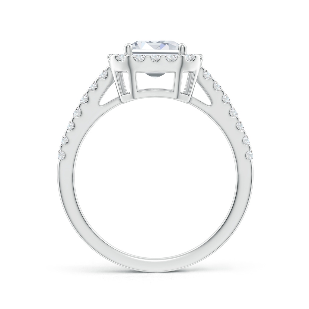 7x5mm GVS2 Emerald-Cut Diamond Halo Ring in P950 Platinum Side 199