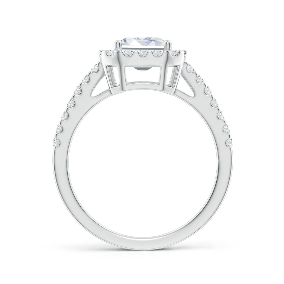 7x5mm GVS2 Emerald-Cut Diamond Halo Ring in P950 Platinum side 199